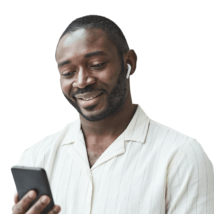 person talking at phone